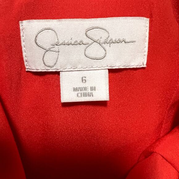 Jessica Simpson Womens Fit & Flare Dress Red White Stripe Size 6 - Picture 4 of 14